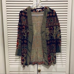 Burnout  patterned kimono